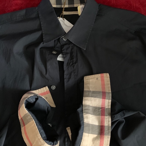 Burberry long sleeve shirt(black) - Picture 3 of 4